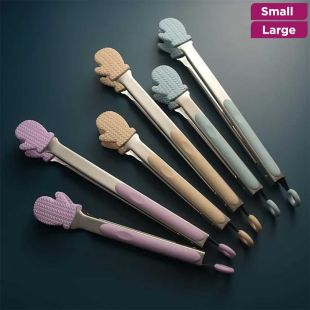 High-Temperature Resistant Silicone Tongs