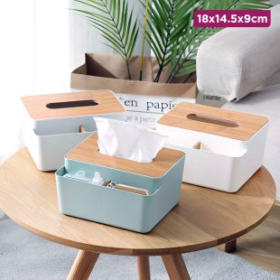 Elegant Desk Organizer with Integrated Tissue Box
