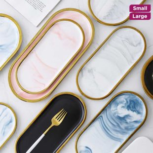 Ceramic Dessert Elliptical Tray