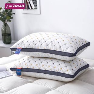 وسادة مطرزة مزدوجة الجوانب 48 × 74 سم