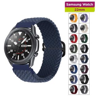 Elastic Nylon Braided With Slide Buckle Watch Strap For Samsung Watch 22mm