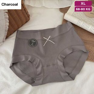 ملابس داخلية نسائية قطنية ناعمة مبطنة - فحمي - مقاس XL