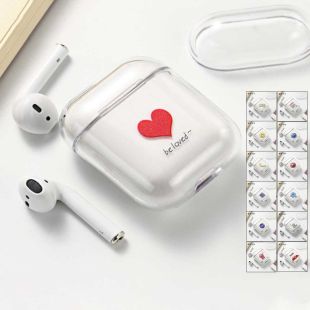غطاء حماية علبة سماعات AirPods 1 و2 بطباعة كارتونية مع علاقة