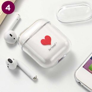 غطاء حماية بطابع كرتوني لسماعات AirPods 1 و2 مع علاقة