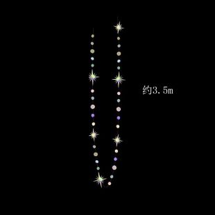 3.5M Hanging Star And Moon Garland 3 Pcs