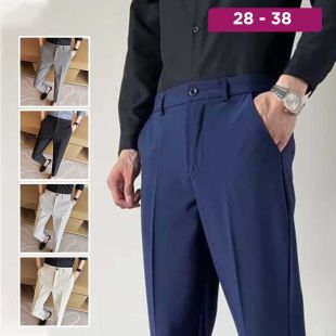 Nine-tenthsStraight Casual Cropped Pants for Men