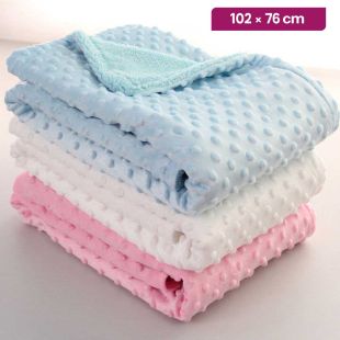 Soft Dotted Baby Blanket 102×76 cm