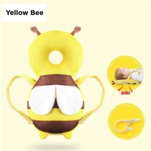 Anti-Fall Baby Head Protection Pillow With Yellow Bee Design