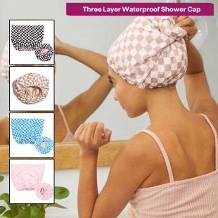 Waterproof Shower Cap Three Layer