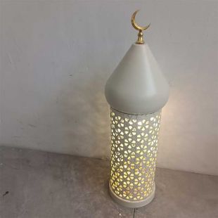 فانوس LED بتصميم مغربي مجوف 1 حبة قياس كبير