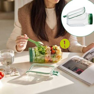 1L Salad Jar with Leak-Proof Lid