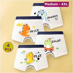 Cotton Briefs for Boys 4 Pcs