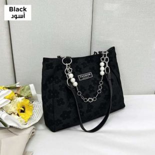حقيبة يد أنيقة بسعة كبيرة للسيدات- أسود