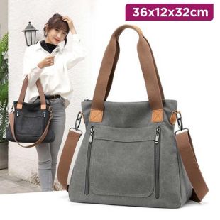 Stylish Canvas Tote Bag for Women - 36×12×32 cm