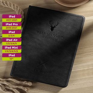 غطاء حماية جلد مقاوم للماء لآيباد - أسود