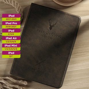 غطاء حماية جلد مقاوم للماء لآيباد - قهوة