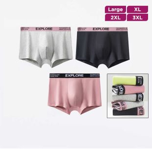 Men's Antibacterial Cotton Underwear for Men - 3Pcs