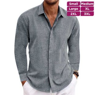 Men's Linen Long-Sleeve Shirt