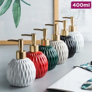 400ml Ceramic Dispenser Nordic for Soap or Shampoo
