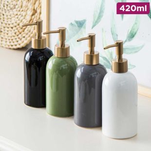 420ml Elegant Ceramic Dispenser for Soap or Shampoo