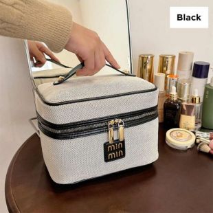 حقيبة تنظيم مستحضرات التجميل 16 × 23 × 14 سم - أسود