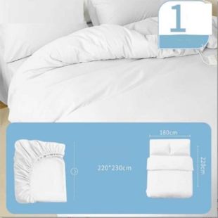 ملاءة سرير فاخرة - 1 حبة - أبيض - 180 × 220 سم