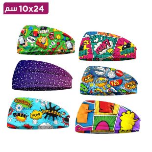 وشاح رأس رياضي بطبعات عصرية 24×10 سم