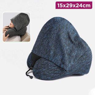 Portable Travel Pillow with Sleep Hood