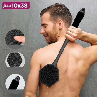 فرشاة استحمام بمقبض طويل من السيليكون 38×10 سم