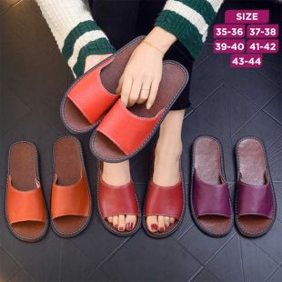 Genuine Leather Indoor Slippers for Women