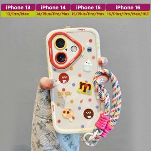 غطاء حماية كرتوني مع حلقة لأجهزة آيفون