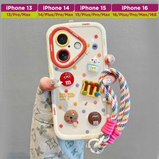 غطاء حماية كرتوني أنيق مع حلقة لأجهزة آيفون