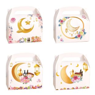 مجموعة 4 علب هدايا بنقشة هلال - 3 مجموعات