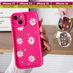 غطاء حماية مزخرف بورود تصميم ناعم لأجهزة آيفون