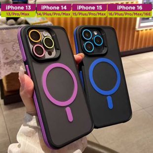 غطاء حماية مزدوج الطبقات بملمس ناعم لأجهزة آيفون