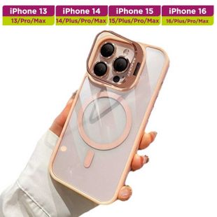 غطاء حماية  أنيق بعدسة مغناطيسية داخلية لأجهزة آيفون