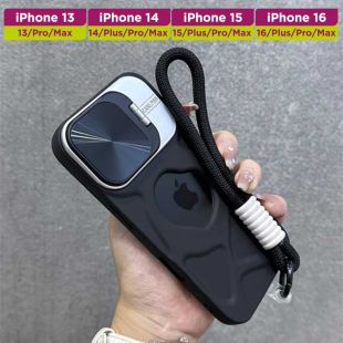 غطاء حماية مغناطيسي مزود بحبل يد لأجهزة آيفون