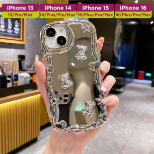 غطاء حماية ثلاثي الأبعاد مزين بدبدوب لأجهزة آيفون