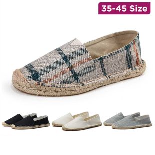 Men’s Summer Handmade Linen Plain Color Shoes