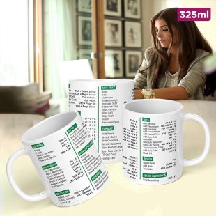 Elegant Ceramic Mug with Design Print - 325ml