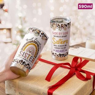 كوب معدني أنيق مع غطاء - 590 مل