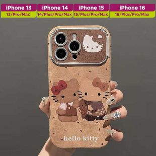 غطاء حماية جلد مع نافذة عرض أمامية كبيرة لأجهزة آيفون