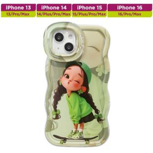 Protective Cover with Girl Print for iPhone