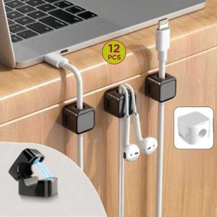 Magnetic Cable Organizer for Desk - 12Pcs