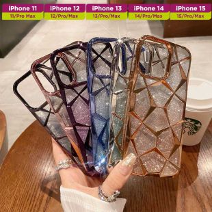 غطاء حماية لجهاز iPhone بتصميم ثلاثي الأبعاد مطلي بالكهرباء