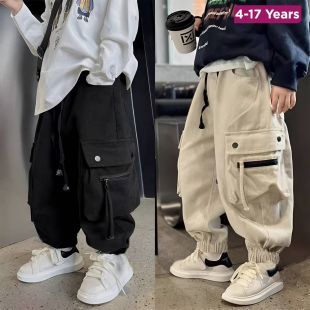 Comfortable Cotton Cargo Trousers for Boys
