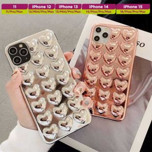 غطاء حماية قلب ثلاثي الأبعاد من الفولاذ لأجهزة آيفون