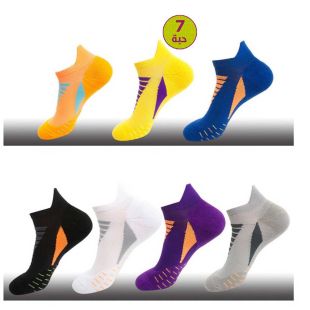 جوارب رياضية بألوان متنوعة للرجال والسيدات - 7 حبة