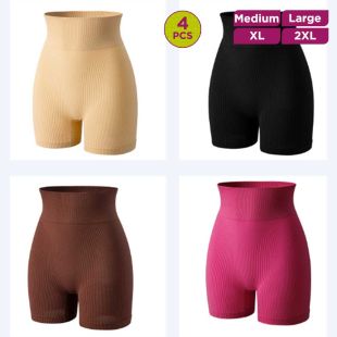Stylish Color Tummy Control Inner Shorts for Women - 4 Pcs