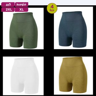 شورت تنحيف للبطن بألوان أنيقة للسيدات - 4 حبة